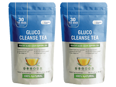 Gluco Cleanse Tea supplement bottle official website